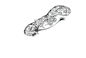 Tribal Sicilian sleeve with patterns tattoo idea