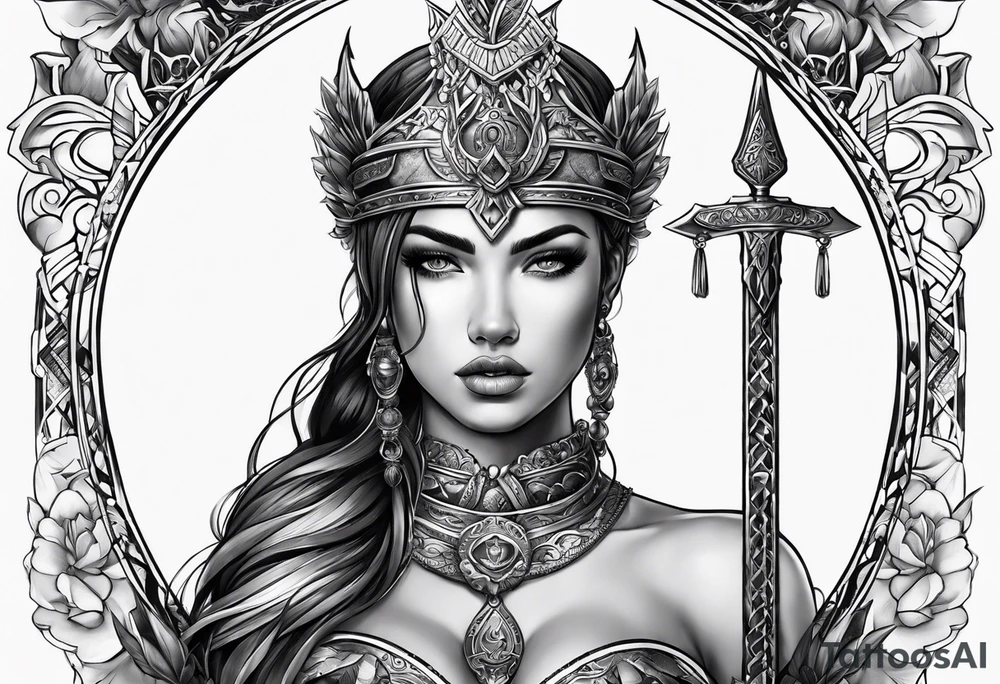 Warrior princess tattoo idea