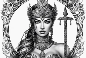 Warrior princess tattoo idea