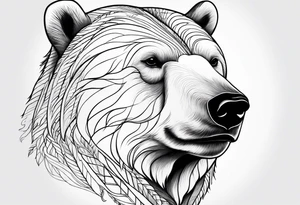 Polar bear in a minimalist but masculine 
 way tattoo idea
