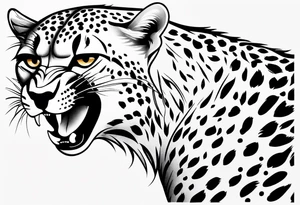 powerful cheetah tattoo idea