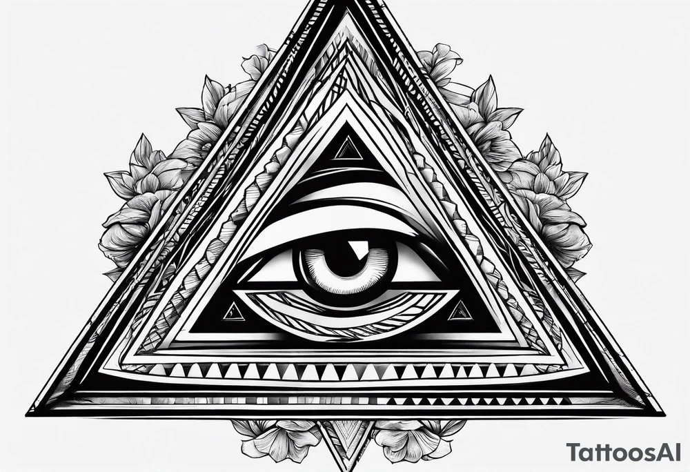 A triangle with nothing inside of it tattoo idea