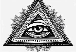 A triangle with nothing inside of it tattoo idea