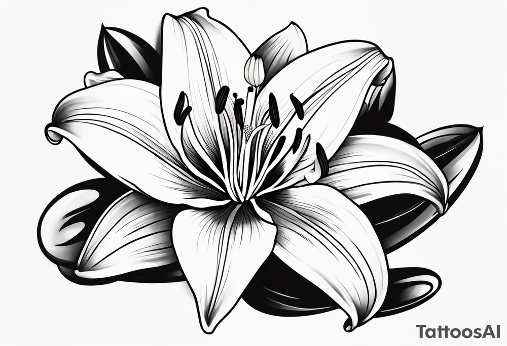 Small lily tattoo idea