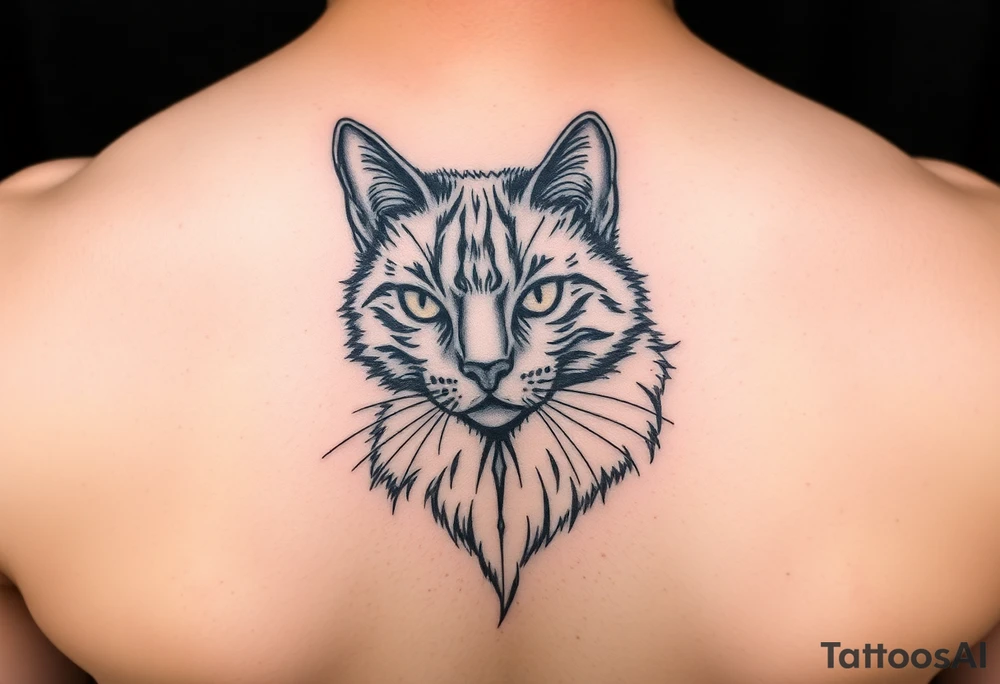black cat tattoo idea