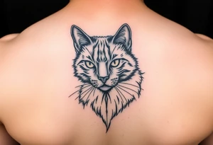 black cat tattoo idea