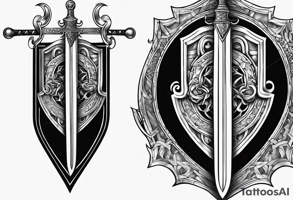 Templar sword 
and shield tattoo idea