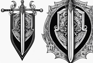 Templar sword 
and shield tattoo idea