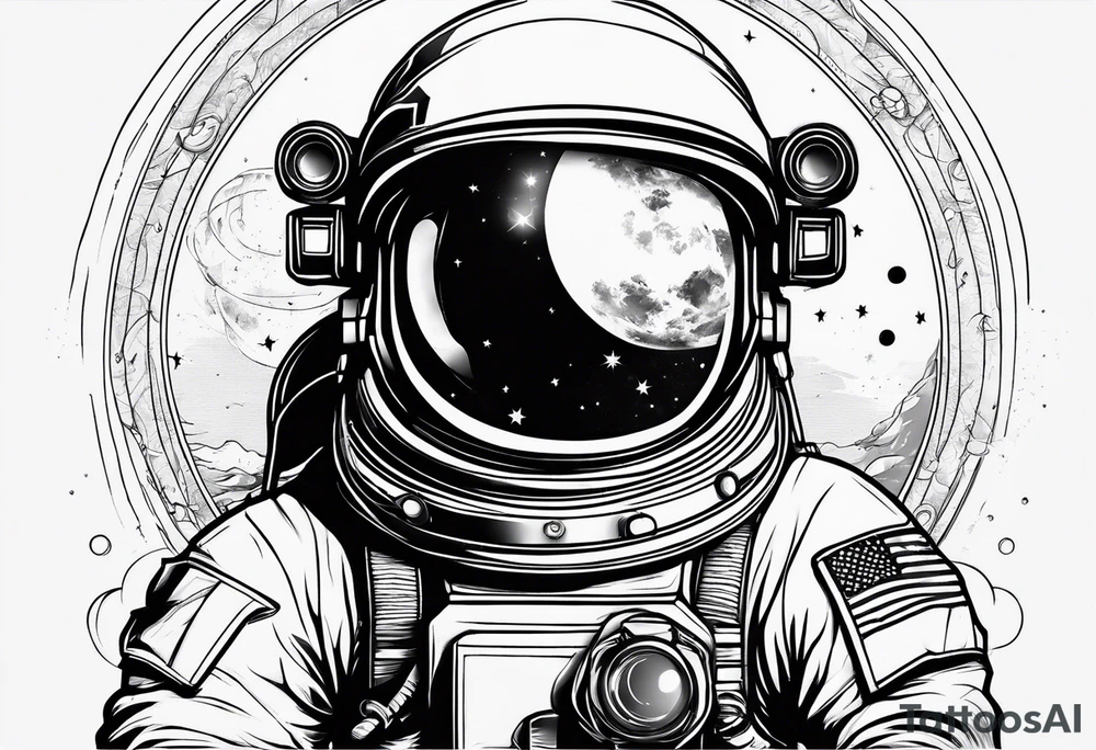 astronaut tattoo idea