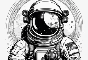 astronaut tattoo idea