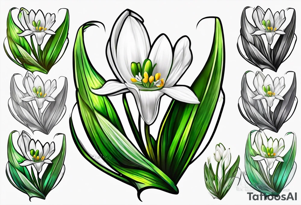 snowdrop flower tattoo idea