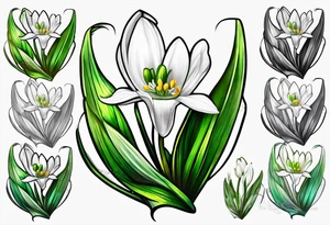 snowdrop flower tattoo idea
