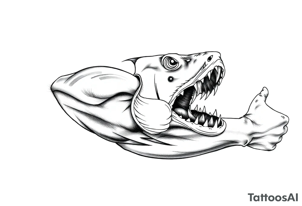 Fish mouth tattoo idea
