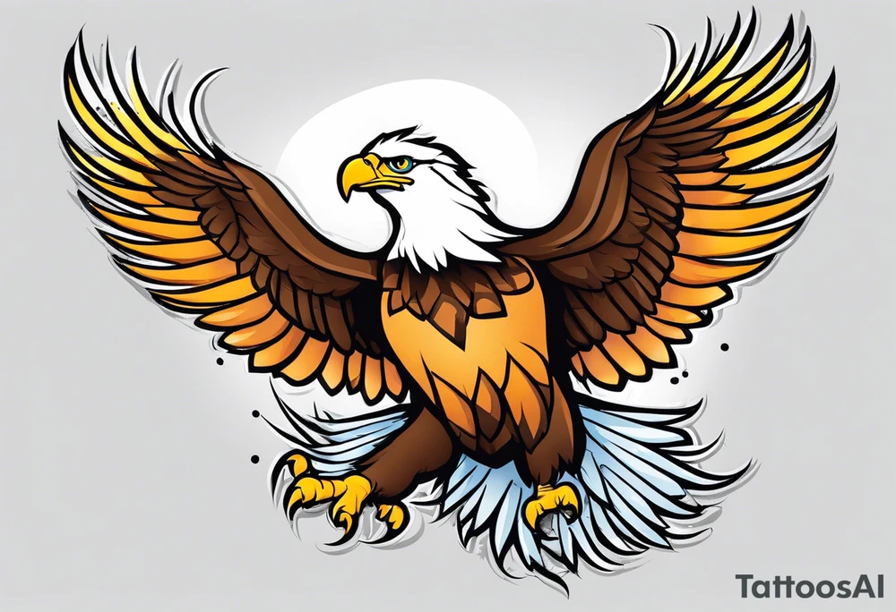 eagle landing tattoo idea