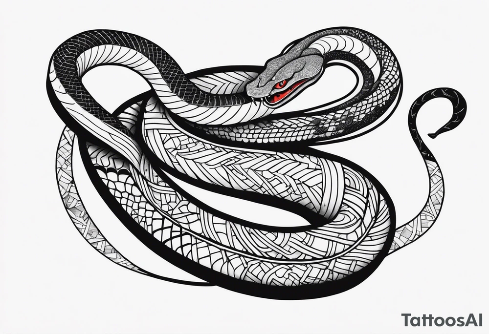 snake on hand tattoo idea
