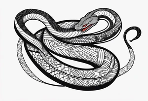 snake on hand tattoo idea