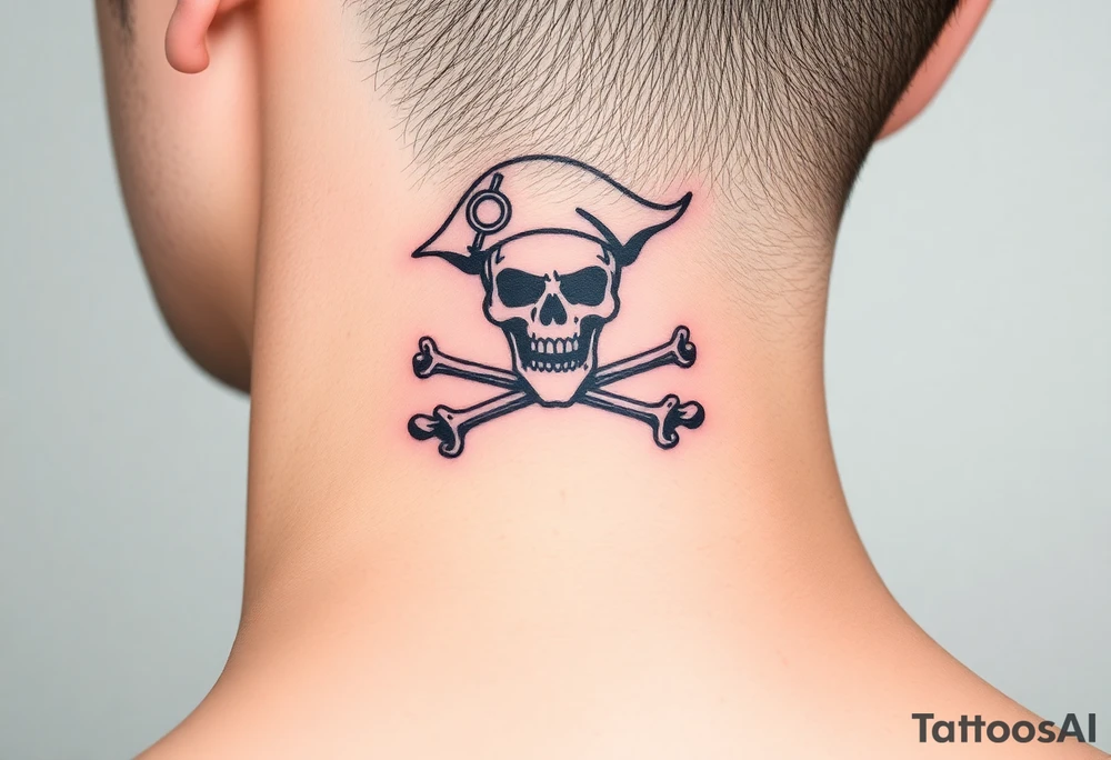 Blackbeards Jolly Roger tattoo idea