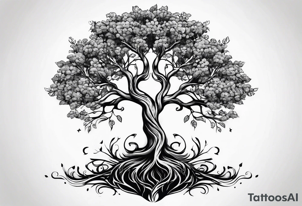 Simple tree NO LEAVES tattoo idea