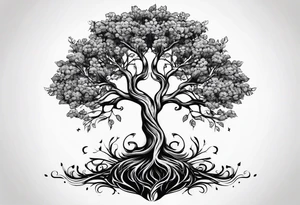 Simple tree NO LEAVES tattoo idea