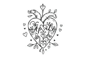 April heart tattoo idea