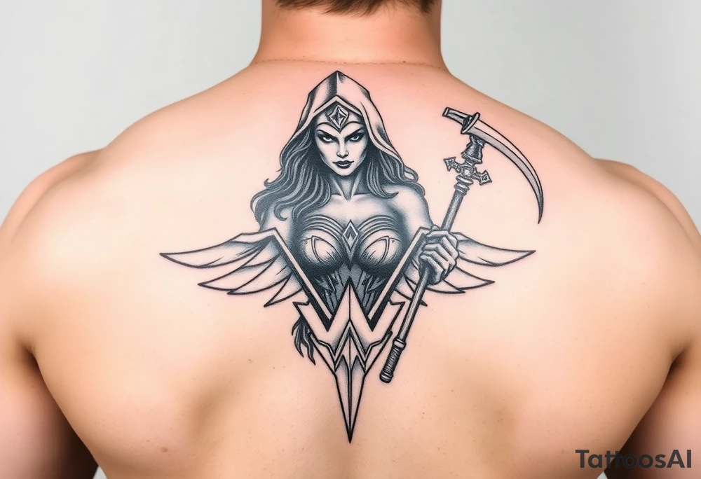 Wonder Woman, grim reaper tattoo idea