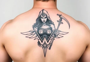 Wonder Woman, grim reaper tattoo idea