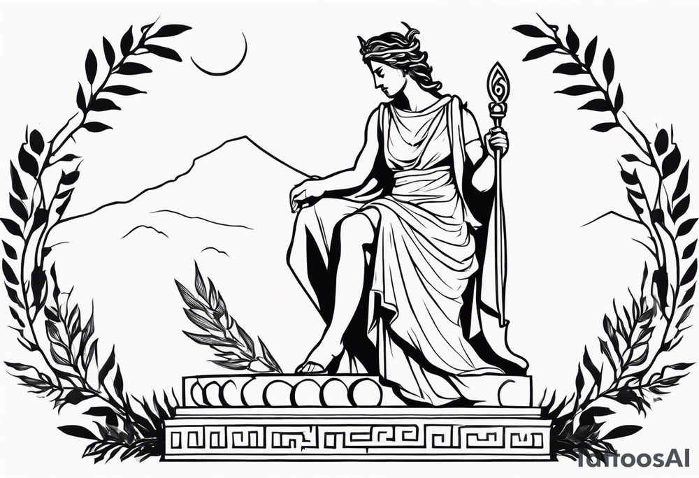 Greek mythology statue tattoo idea