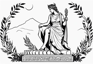 Greek mythology statue tattoo idea