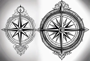 Compass map tattoo idea