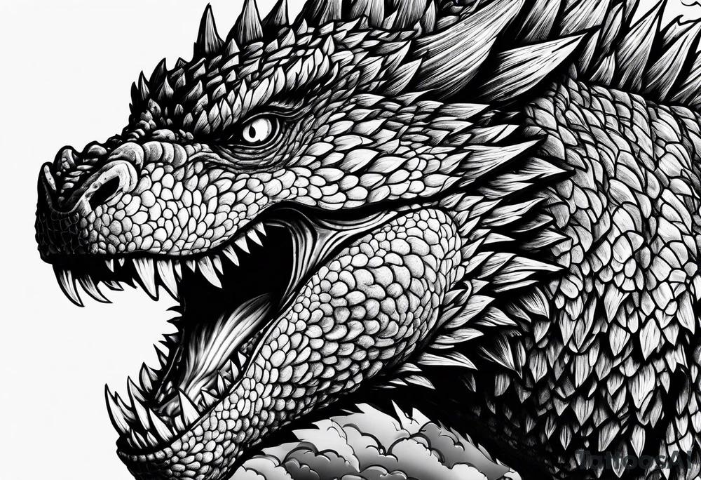 Godzilla irezumi tattoo idea