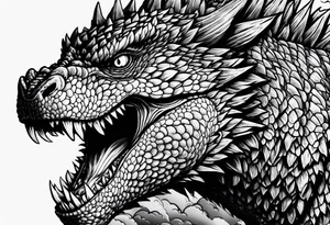 Godzilla irezumi tattoo idea