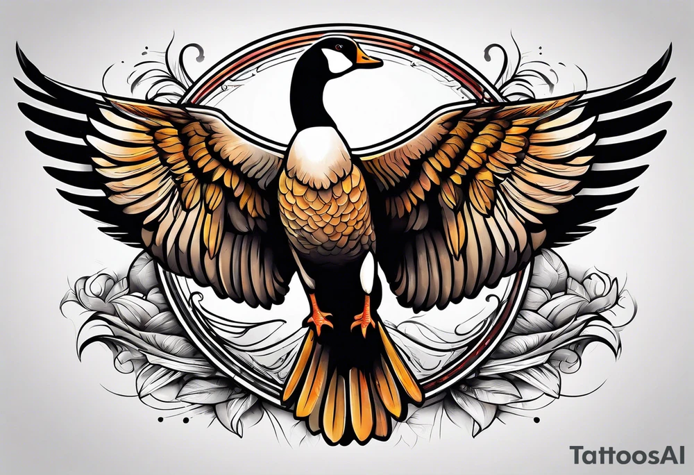 Goose wing tattoo idea