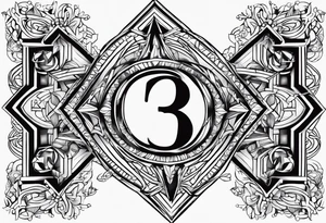 The number 333 tattoo idea