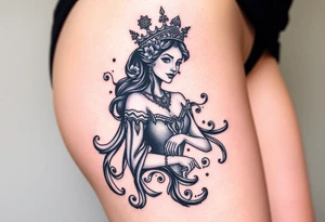 Black queen tattoo idea