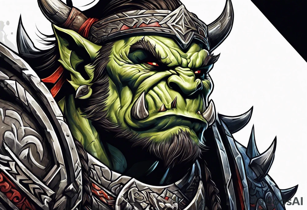 leaping orc tattoo idea
