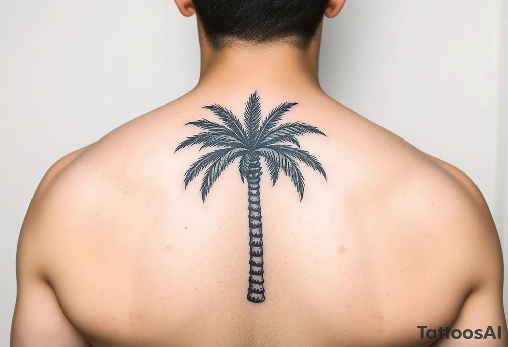 palm tree tattoo tattoo idea