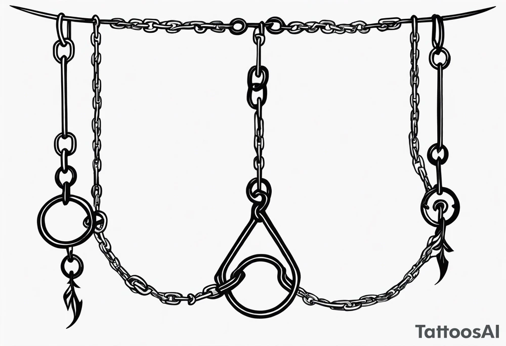 hooks and chains tattoo idea