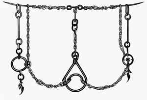 hooks and chains tattoo idea