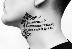 russian orthodox phrase on the side of my left neck tattoo idea