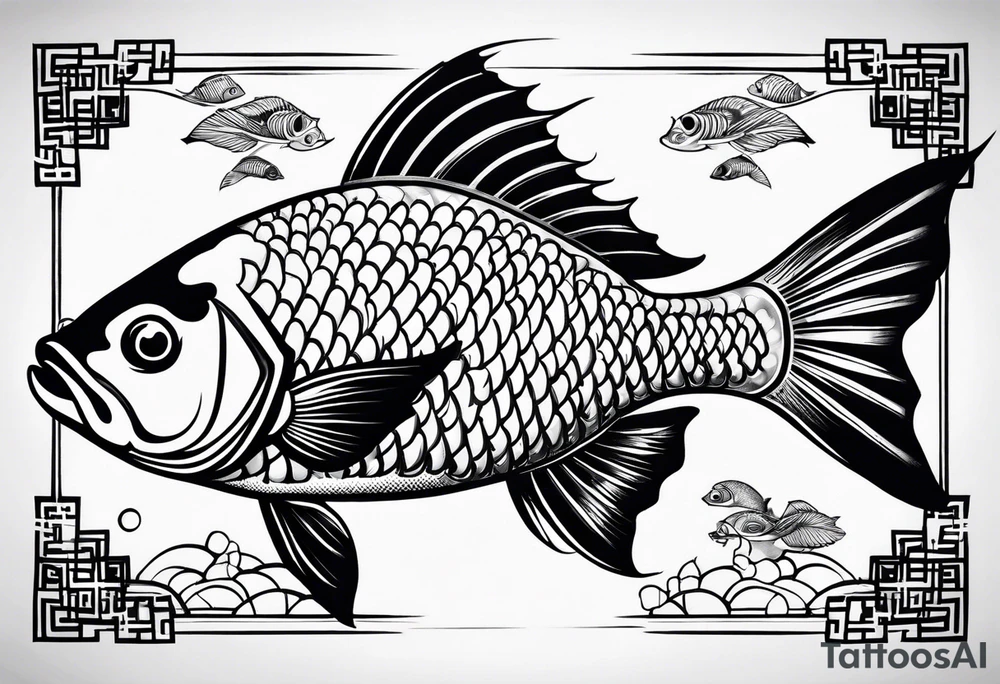 traditional coyfish japanese tattoo idea