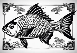 traditional coyfish japanese tattoo idea