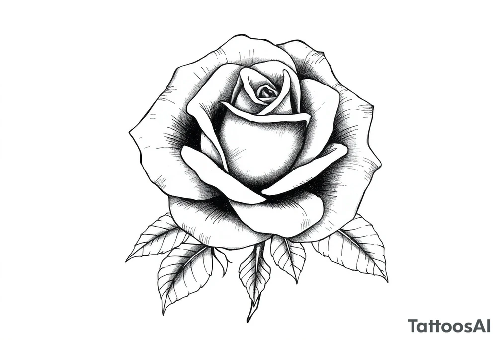Rose with dates tattoo idea