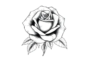 Rose with dates tattoo idea