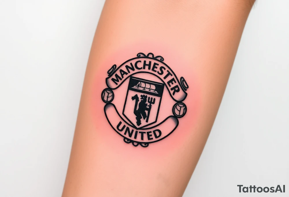 Manchester United crest tattoo idea