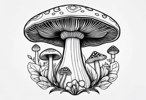 Charming Mushroom tattoo idea