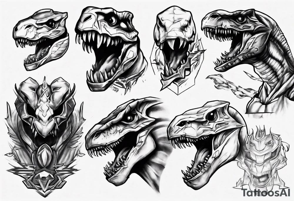 mighty morphin power rangers tyrannosaurus 
Christopher tattoo idea