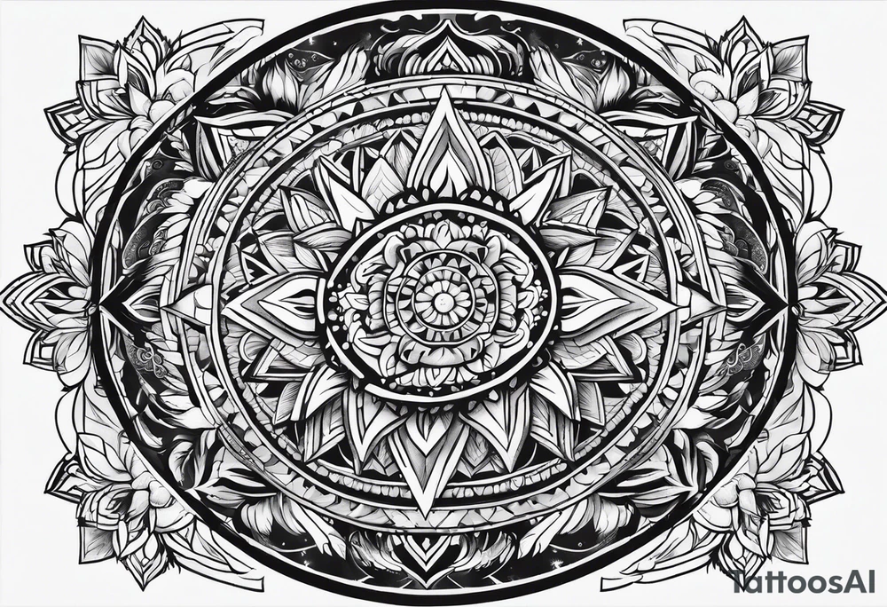 Mount Everest mandala tattoo idea