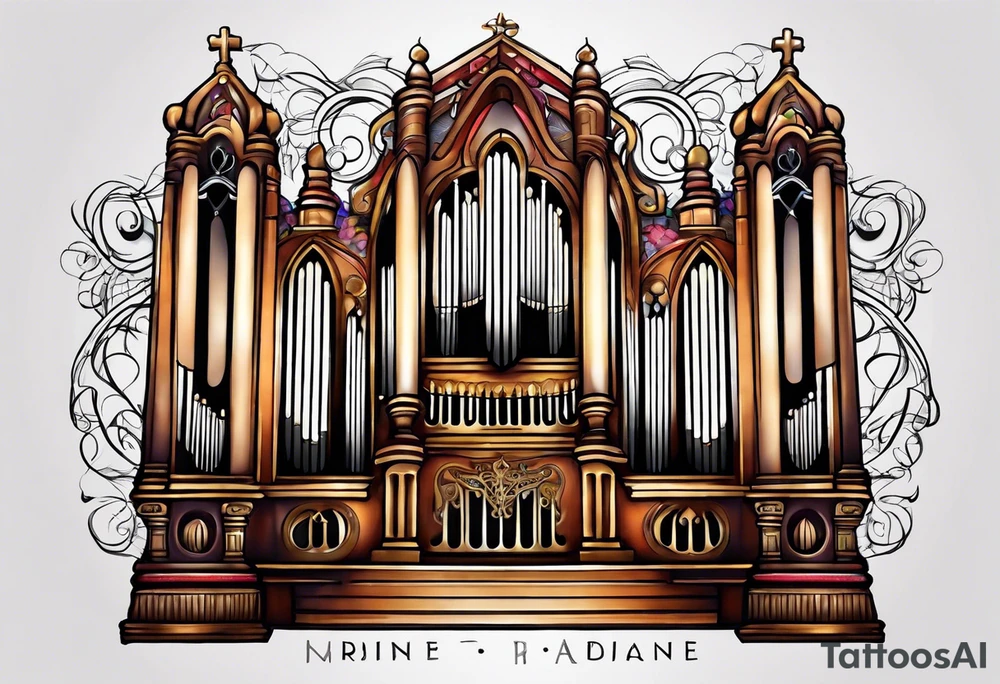 Pipe organ tattoo idea