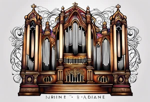 Pipe organ tattoo idea