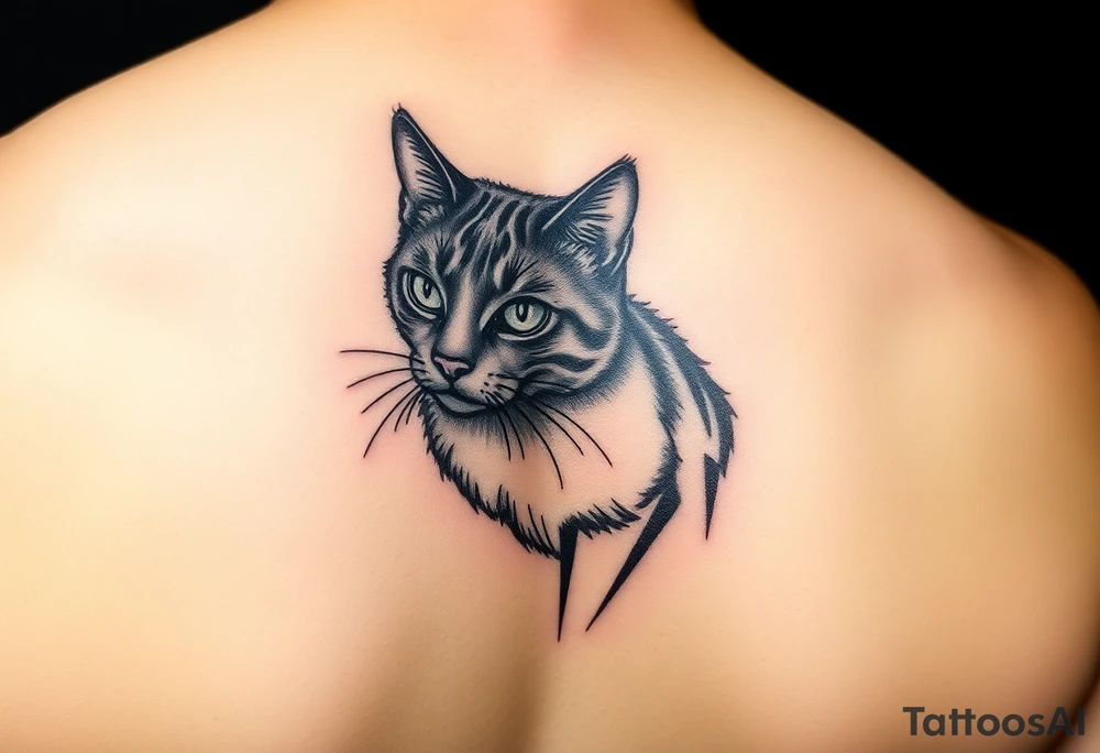 black cat tattoo idea